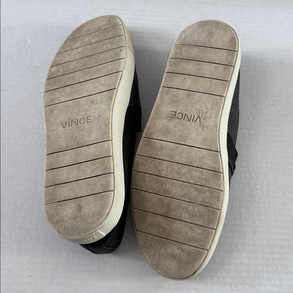 Vince Perforated Black Slip-On Loafers Size 8.5 - Picture 13 of 13